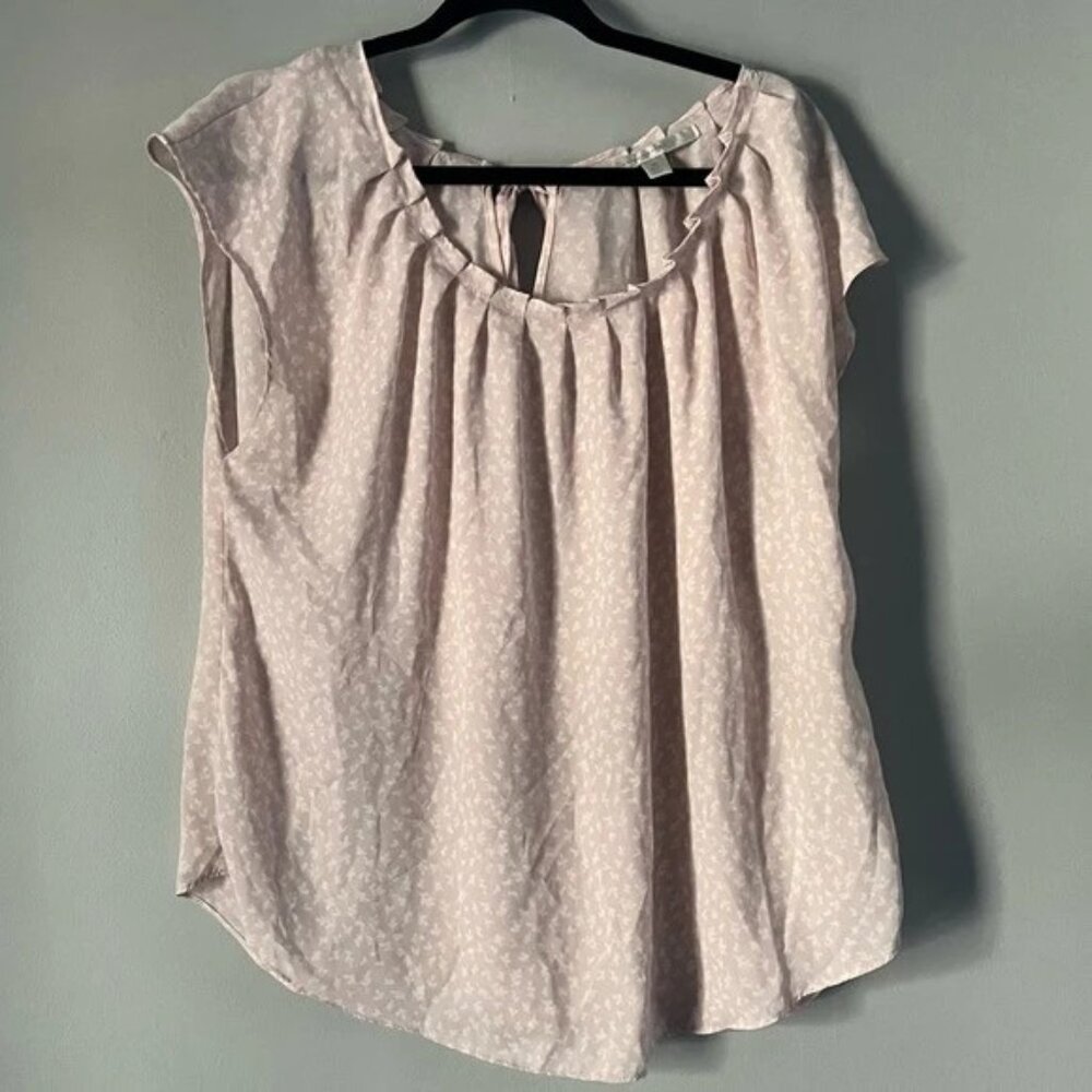 LC Lauren Conrad women’s blouse pink with white flowers size xl